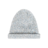 VA Brooch Melange Wool Rolling Beanie Bluemix