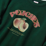 ピーチドローイングスウェットシャツ / PEACHES DRAWING SWEATSHIRT_DEEP GREEN