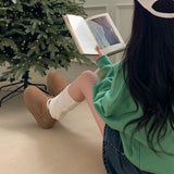 [BELLIDE MADE] point embroidery sweat