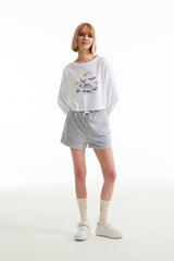 チェリーショットテルーパンツ／CHERRY SHORT TERRY PANTS [MELANGE GRAY]