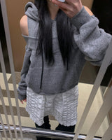  Off crop hoodie