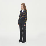 FLOWER JAQUARD KNIT CARDIGAN_NAVY (6610815189110)
