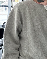 ルーズフィットパターンニット