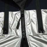 ウィンドブレーカーフーデッドステッチジャケット/BSR2223FWJK034 MMM WINDBREAKER HOODED STRETCH JACKET SILVER/NAVY