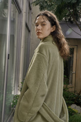 フェイクファーロングコート/FAKE FUR LONG COAT_GREEN TEA