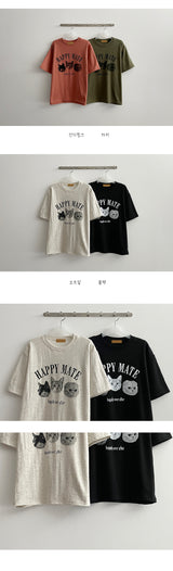 ハッピーキャットショートスリーブシャツ / Happy cat short sleeve shirt