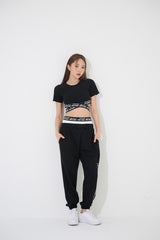 ペアXクロップTシャツ/TOP(9259) Pair X Crop Tee