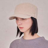VA Square Stud Wool Bellboy Cap / Ivory