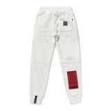 MARBLE HEAVY SWEAT JOGGER PANTS WHITE / BLACK (4626272190582)