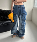 Bizzy, wide, big-cargo jeans