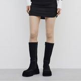 Sophie Velvet Square Long Boots
