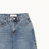 ワイドフィットロールアップデニムパンツ/WIDE FIT LIGHT BLUE ROLL UP DENIM PANTS [16635]