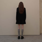 Black Leather Block Zip-up