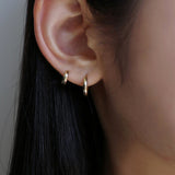[single earring]14K gold classic one-touch earring (s) (6680495226998)