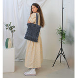 Wave smocking bag Ⅱ (grayish blue) (6657233453174)