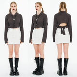 Eco Fur Short Skirt [White]