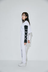 ストリングロングスリーブクロップTシャツ  /(9069) X-String Long Sleeve Crop Tee