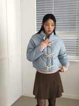 Belan golden pleated mini skirt