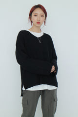 ラージVネックニット/Large V-Neck Knit (7color)