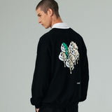 ハートプリンティングスウェット/HEART PRINTING SWEAT SHIRT-BLACK