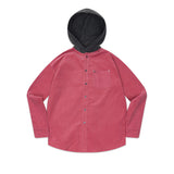 コーデュロイシャツフーディー / corduroy shirt hoodie [pink]