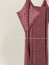 velvet flower bustier long dress