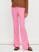 Side Slit crinkle pants - Pink (6699535204470)