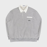 OLYMPIAD COLLAR SWEATSHIRT (GREY) (6675322437750)