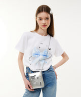 ハイティーンメタリックミニクロスバッグ / Highteen Metallic Mini Cross Bag _ Silver