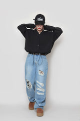 ビンテージワイドデニムパンツ/ vintage wide denim pants