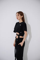 スクエア バックル ショート スリーブ Tシャツ / TOP(9367) Square Buckle Short Sleeve T