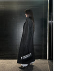 [UNISEX]ウールバックボタンマキシロングコート(ブラック)
