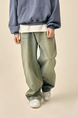 VINTAGE WASHED-OUT DENIM PANTS