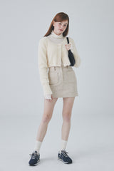 ツイードミニスカート / Tweed Mini Skirt [Beige]