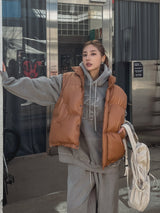 (UNISEX) オプトショルダーレザーベストダウン