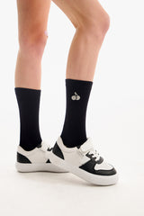 モノチェリーカラーコンビネーションソックス／MONO CHERRY COLOR COMBINATION SOCKS [ DARK NAVY]