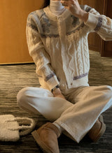 Nordic Bear Wool Knit Cardigan (3color)