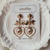 ビンテージローズガーデンイヤリング / Vintage Rose Garden Earring - Heart Version