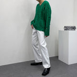 ツイストダメージニット/SK Twisted DAMAGE Knitwear (4 colors)