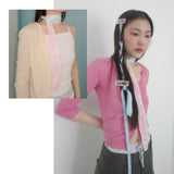 pastel pink scarf