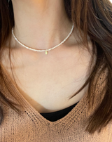 淡水パールイノセントデイリーシンプルレイヤードネックレス/dio Silver 925 Fresh Water Pearl Necklace Innocent Daily Simple Layered Necklace