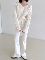 no.2356 ライズブーツカットパンツ / no.2356 Raised Bootcut Pants (2color)