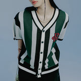 アスレチックロゴハーフカーディガン/ATHLETIC LOGO HALF CARDIGAN_GREEN
