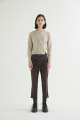 ASYMMETRY PLACKET KNIT CROP TOP OATMEAL (6608598728822)