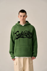 WAVE LOGO KNIT HOOD - KHAKI