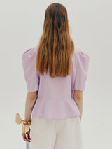 スクエアハルブラウス / Square hul blouse - Lavender