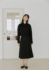リネンベストシャツ / linen vest shirts black