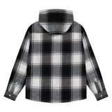 HOODED OMBRE CHECK SHIRT