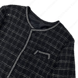 ディライトチェックラウンドジャケット/CR Delight Check Round Jacket (2 colors)