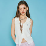 [NF] CRIMPY COLLAR OPEN SLEEVELESS (WHITE)_F23QB227